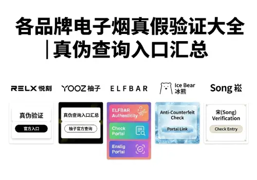 各品牌电子烟真假验证大全｜悦刻、柚子、ELFBAR、冰熊、崧真伪查询入口汇总